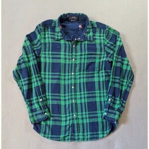 Chubbies‎ Flannel Shirt Mens Large Flip It and Reverse It Pearl Snap Flamingos